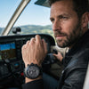 Ανδρικό Ρολόι Oris Chronograph Automatic Μαύρο με Rubber Λουράκι