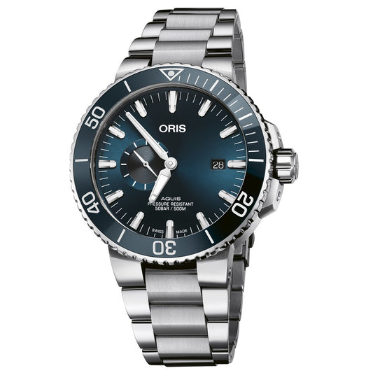 Oris Aquis Small Second Date Automatic Silver Stainless Steel Bracelet