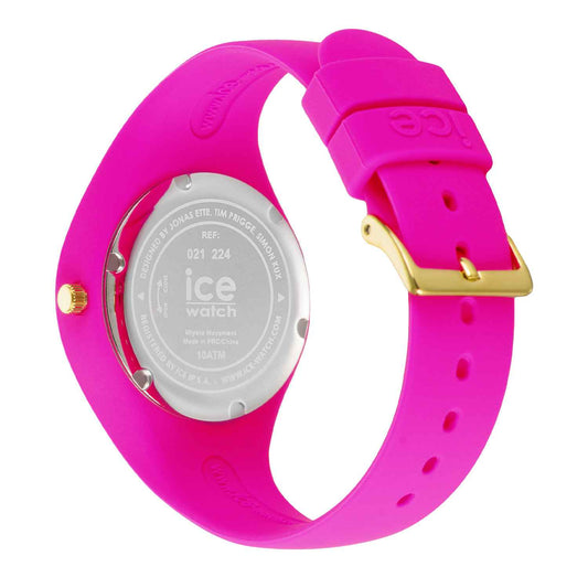 Ice Glitter Fuchsia Rubber Strap