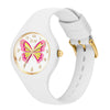 ΡIce Fantasy Butterfly Lily White Rubber Strap