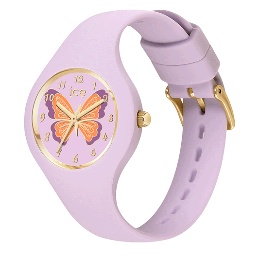 Ice Fantasia Butterfly Lilac Rubber Strap