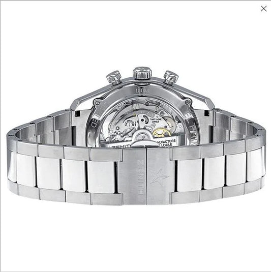 Zenith El Primero Striking 10th Chronograph Silver Stainless Steel Bracelet