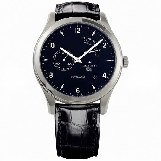 Zenith Reserve de Marche Black Leather Strap