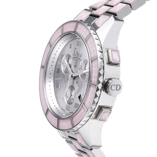 Christian Dior Crystal Silver Stainless Steel Bracelet