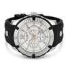 Ανδρικό Ρολόι Elgin Chronograph Silver Tone με Μαύρο Rubber Λουράκι