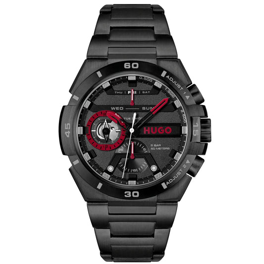 Hugo Boss Wild Multifunction Black Stainless Steel Bracelet
