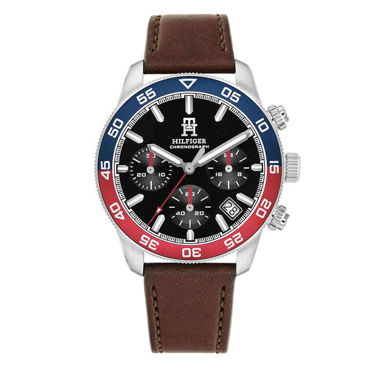 Tommy Hilfiger TH85 Chronograph Brown Leather Strap