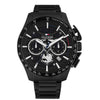 Ανδρικό Ρολόι Χρονογράφος Tommy Hilfiger Μαύρο με Tachymeter & Ατσάλινο Μπρασελέ