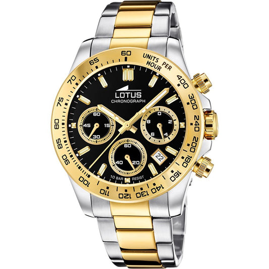 Lotus Two Tone Stainless Steel Bracelet