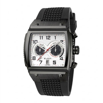 Ανδρικό Ρολόι Elgin Chronograph Μαύρο με Rubber Strap