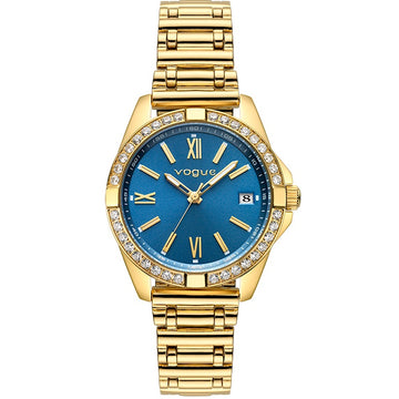 Vogue Liz Crystals Gold Stainless Steel Bracelet