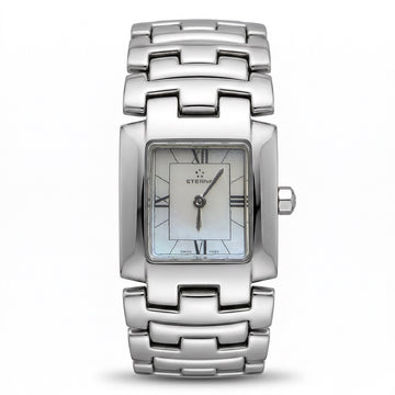 Γυναικείο Ρολόι Eterna Swiss Made με Ασημί Μπρασελέ και Mother of Pearl Καντράν