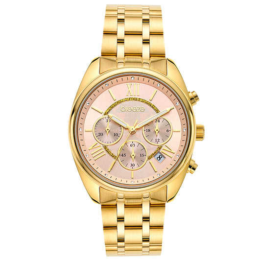 Breeze Poshius Gold Tone Stainless Steel Bracelet