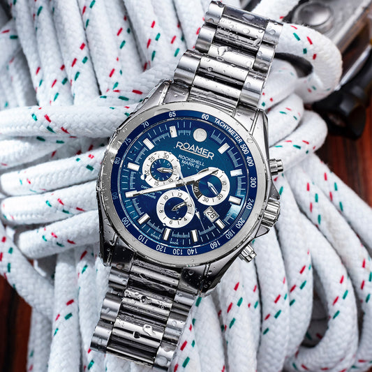 Roamer Rockshell Mark III Chronograph Silver Stainless Steel Bracelet