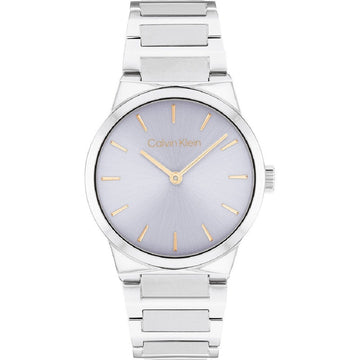 Calvin Klein Γυναικείο Ρολόι Ασημί με Γκρι Καντράν 25100079