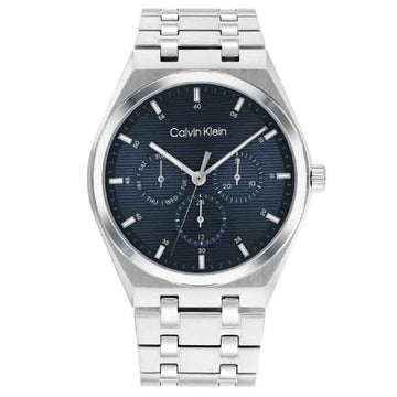 Calvin Klein Ανδρικό Ρολόι Ασημί με Μπλε Καντράν & Πολυλειτουργία 25200520