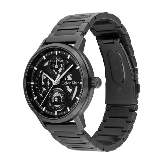CALVIN KLEIN Gauge Ρολόι Μαύρο Ανοξείδωτο Ατσάλι 25200563