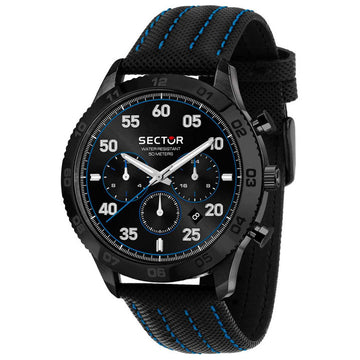 Sector 270 Chronograph  Black Leather Strap