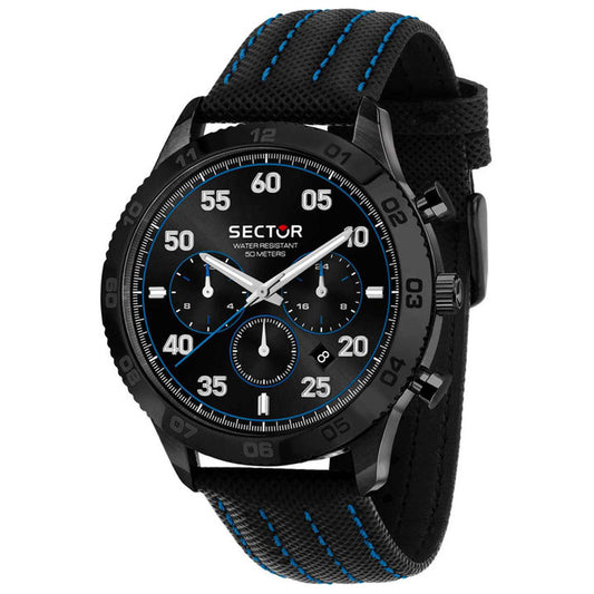 Sector 270 Chronograph  Black Leather Strap