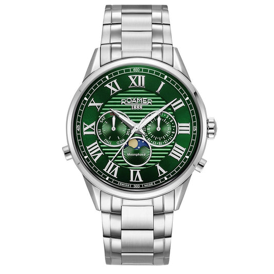 Roamer Superior Moonphase II Silver Stainless Steel Bracelet