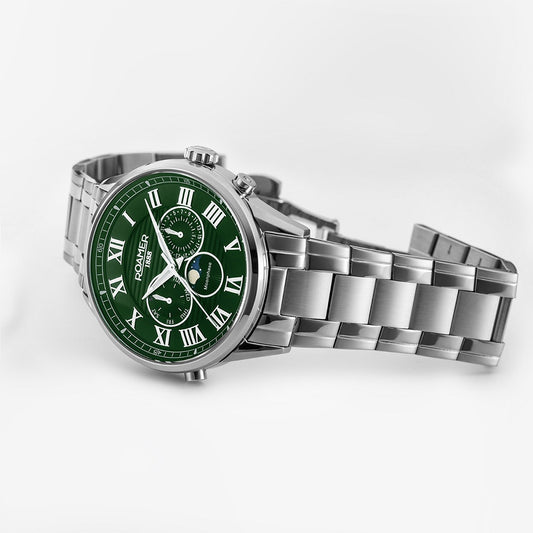 Roamer Superior Moonphase II Silver Stainless Steel Bracelet