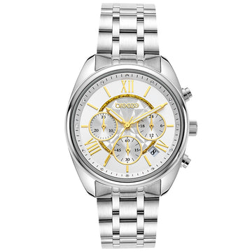 Breeze Poshius Silver Tone Stainless Steel Bracelet