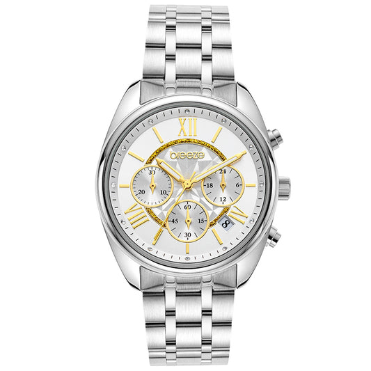 Breeze Poshius Silver Tone Stainless Steel Bracelet
