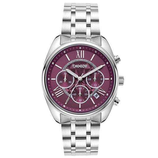 Breeze Poshius Silver Tone Stainless Steel Bracelet