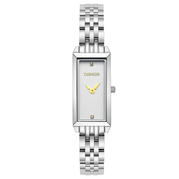 Breeze Edge Silver Tone Stainless Steel Bracelet