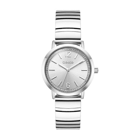 Breeze Halo Silver Stainless Steel Bracelet
