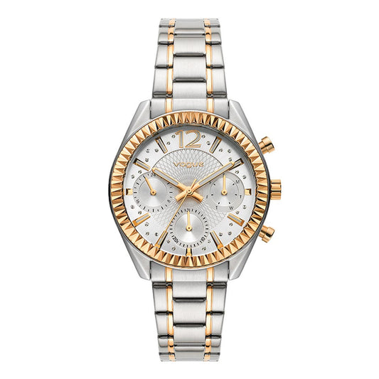 Vogue Happy Chronograph Two Tone Stainless Steel Bracelet