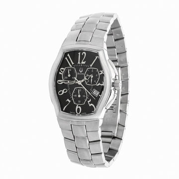 Ανδρικό Ρολόι Bulova Chronograph Ασημί με Μαύρο Καντράν