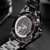 Ρολόι ανδρικό Edox Neptunian Grande Réserve 80801-3VM-VDN με μπρασελέ και πράσινο καντράν