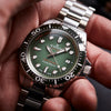 Ρολόι ανδρικό Edox Neptunian Grande Réserve 80801-3VM-VDN με μπρασελέ και πράσινο καντράν