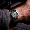 Ρολόι ανδρικό Edox Neptunian Grande Réserve 80801-3VM-VDN με μπρασελέ και πράσινο καντράν