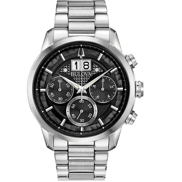 Bulova Sutton Chronograph Silver Stainless Steel Bracelet
