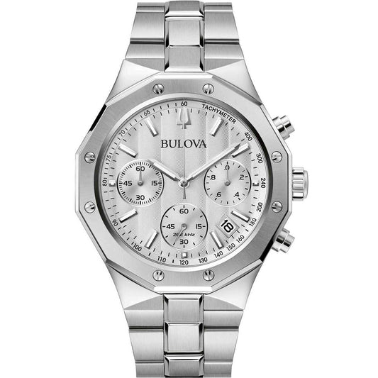 Bulova Precisionist Chronograph  Silver Stainless Steel Bracelet