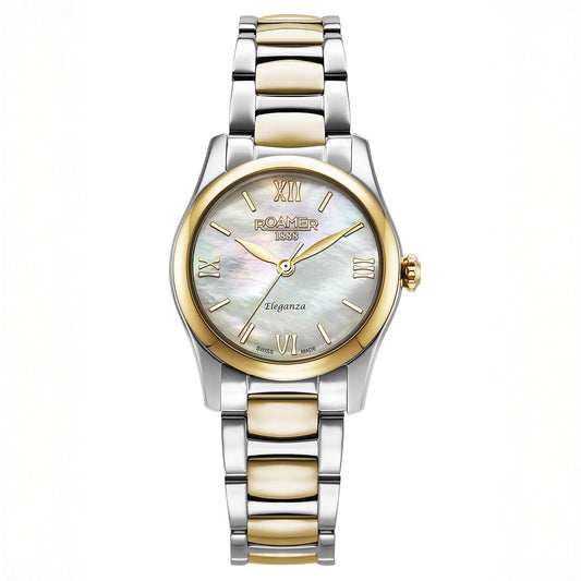 Ρολόι Γυναικείο Roamer Eleganza Δίχρωμο με Φίλντισι Καντράν 974847 47 20 20