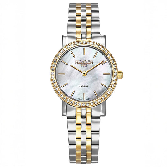 Roamer Scala Crystals Two Tone Stainless Steel Bracelet