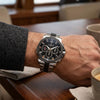 Ανδρικό Ρολόι Corum Admiral’s Cup Chronograph Μαύρο με Ατσάλινο Μπρασελέ