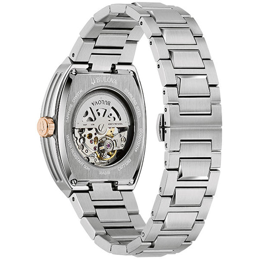 Bulova Maquina Automatic Silver Stainless Steel Bracelet