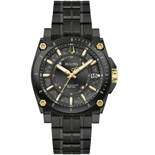 Bulova Precisionist  Black Stainless Steel Bracelet