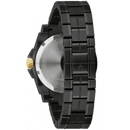 Bulova Precisionist  Black Stainless Steel Bracelet