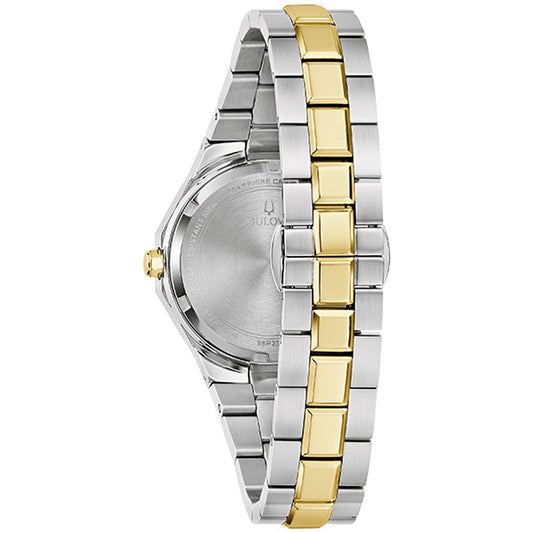 Bulova Prestige Diamond Accent Ladies Two Tone Stainless Steel Bracelet