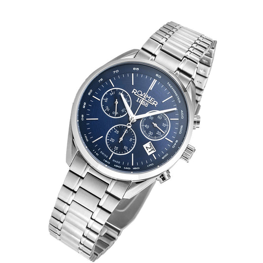 Ρολόι Ανδρικό Roamer 1888 Swiss Made Χρονογράφος Μπλε 993819-41-45-20