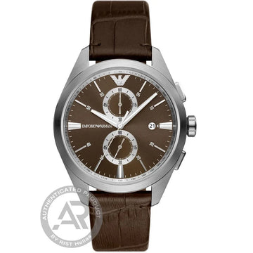 Emporio Armani Claudio Chronograph Leather Strap