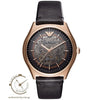 Emporio Armani Zeta Automatic Black Leather Strap