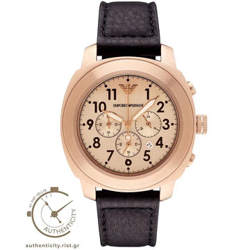 Emporio Armani Delta Chronograph Leather Strap