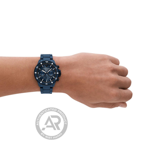 Emporio Armani Diver Chronograph Blue Stainless Steel Bracelet