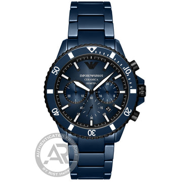 Emporio Armani Diver Chronograph Blue Stainless Steel Bracelet